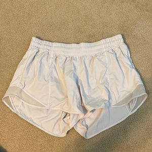 white lululemon shorts
